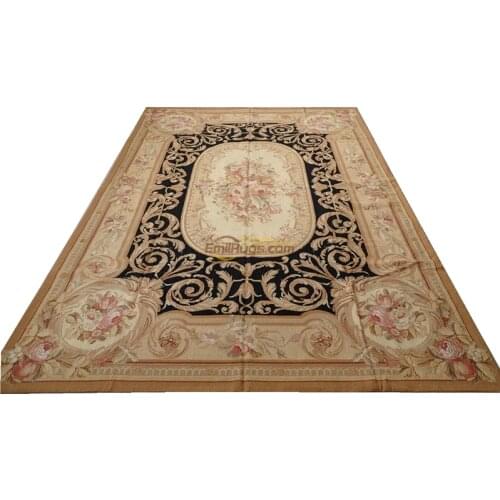 Handmade French Auburn Pine Foot 100% Wool Carpet Handwoven Square Rug Oriental Rugs Wool Knitting Carpets