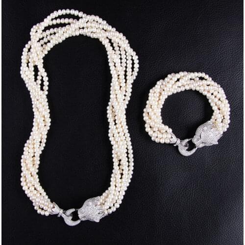 Beautiful 6-7mm Genuine White South Sea Pearl Necklace 18" AAA Crystal Clasp