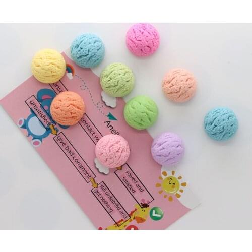 Fridge magnet colorful ice cream ball resin pink magnetic sticker food round whiteboard kids like home decoration