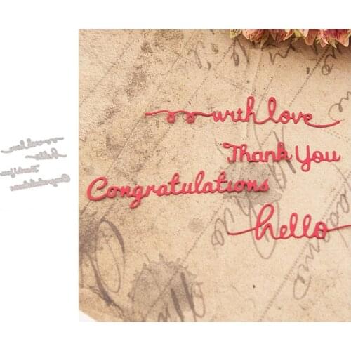 Blessing words Metal Cutting Dies for DIY Scrapbooking Crafts Album Embossing Folder Dies Stencils Maker Photo Template Decor