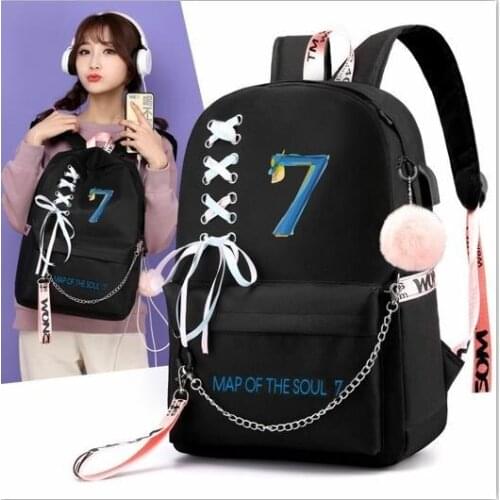 BPZMD Bt.s New Fashion School Backpack Travel Bag Computer Bag Schoolbag Usb Backpack Bag