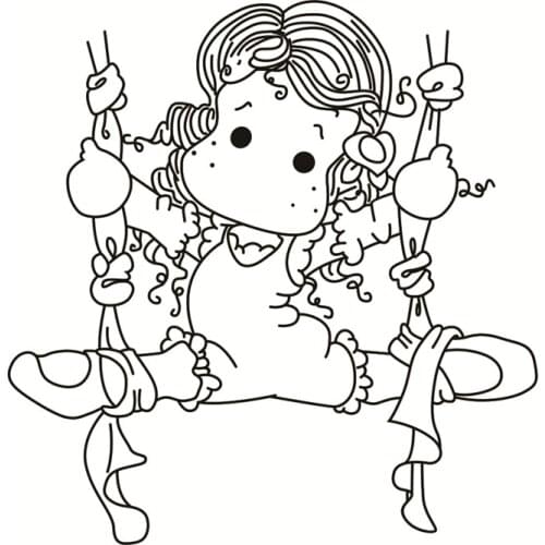 Dancing Girl Pattern Transparent Clear Silicone Stamp/Seal For DIY Scrapbooking/photo Album Decorative Clear Stamp Sheetstampons
