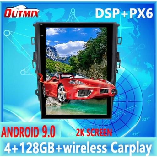 PX6 Android 9.0 4+128G Tesla Style Car Radio For Ford Mondeo Fusion MK5 2013-2017 GPS Navigation Stereo Head Unit DSP Carplay