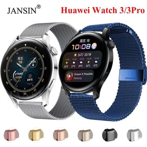 Strap For Huawei Watch 3/3Pro Stainless Steel Metal Bracelet Correa For HUAWEI WATCH 3 Milanese Smartwatch band Watch 3pro Strap