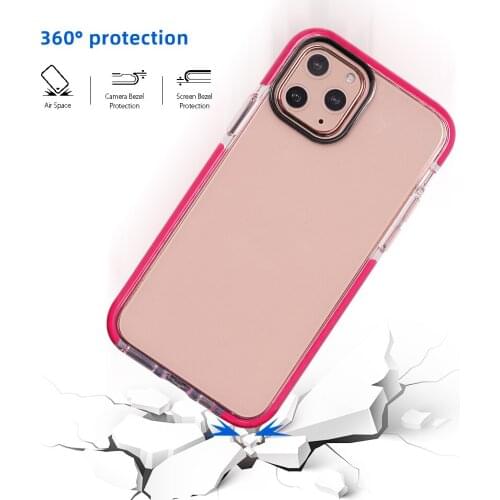 Luxury soft shockproof tpe clear bumper tpu back cover phone case for iphone 11 11 pro max