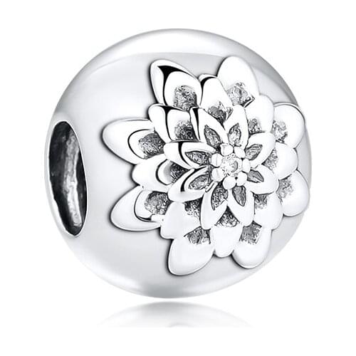 Fandola CKK 100% 925 Sterling Silver Dazzling Daisies Charms Fits Pandora Bracelet Charms for DIY Jewelry Making Artistic Gift