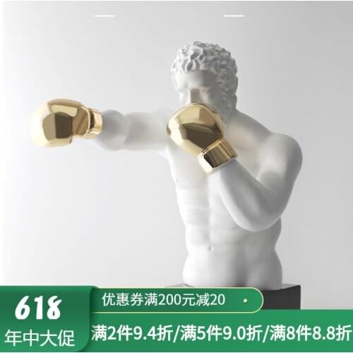 Modern minimalist home boxer sculpture living room floor ornaments TV cabinet decorations porch creative figures