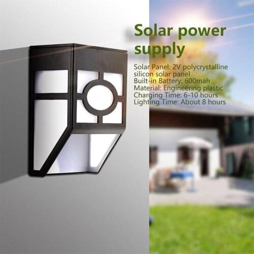 LED Solar Power Garden Wall Light Retro Solar Outdoor Lamp Waterproof Yard Path Street Landscape Decor Lighting Auto Turn On/Off