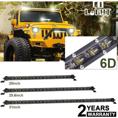 CO LIGHT 20 25.6 31 Inch 90W 120W 150W Offroad 6D LED Light Bar Spot Flood Combo Beam for Truck SUV ATV Lada 4x4 Led Bar 12V 24V