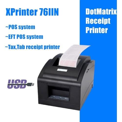 XPrinter High Speed USB Stylus Printer Impact Dot Matrix Printer Self-carbon Receipt Printer Long-term preservation of invoices