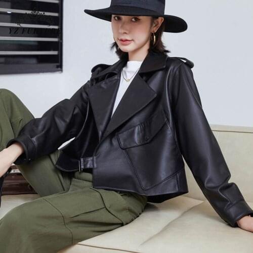 YZ FURTURE Women's Leather Jackets