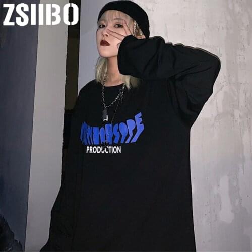 Neploe Harajuku Japanese Sweatshirt Women Men Clothes Fleece Black Hoodies Gothic Letter Long Sleeve Pullover Loose Jumper