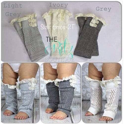 1 Pair Winter Christmas Socks Warm Kids Girls Baby Trendy Knitted Lace Leg Warmers Infants Toddlers Trim Boot Cuffs Socks