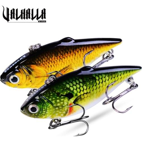 VALHALLA 1PC Lipless Lures 6.5cm-9g Fishing Bait Hard Fishing Lure VIB Sinking Lure Vibra Pencil Bait With 6# Treble Hooks Pesca