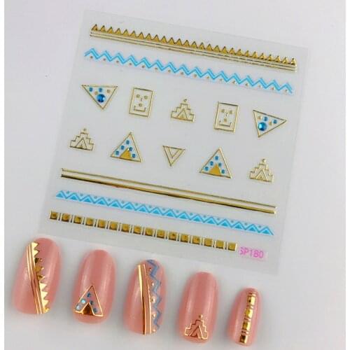 1PCS Gold Glitter Rhinestone Irregular For Nails Chrome Winter Manicure Nail Art Decorations 3D Stereoscopic Nail Art Sticker