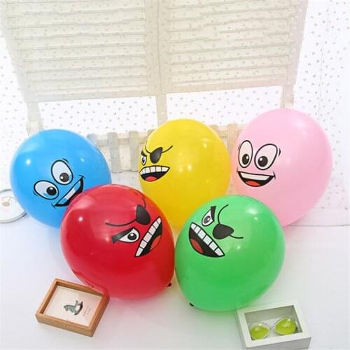 10pcs 12inch variety of smiley face latex balloons birthday party decoration balloon expression symbol childrens toys