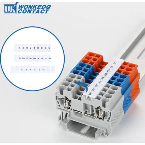 ZB10 Zack Marker Strips With Standard Numbering With Blank for UK and ST and PT DIN Rail Terminal Blocks 10Pcs