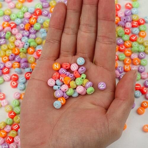 100 Pcs Acrylic Alphabet Beads Multipurpose DIY Jewelry Making Accessories Creative Bracelets Earrings Handmade Crafts