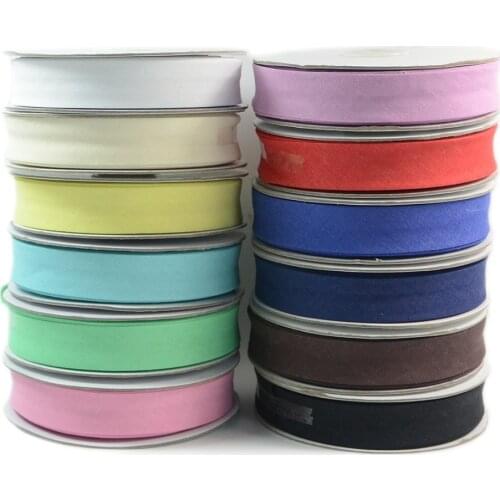 12pcs 20mm Width Mix 12 Colors Binding Bias Tape Cotton Sewing Folded Ribbon Trim DIY