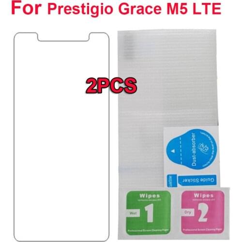 2PC Screen Protector For Prestigio Grace M5 LTE Tempered Glass Protective Glass LCD Film Screen Cover For Prestigio Grace M5 LTE