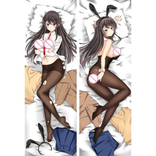 2020-February Anime Dakimakura Decorative Pillowcase Rascal Does Not Dream of Bunny Girl Senpai Hugging Body Pillow Cover Case
