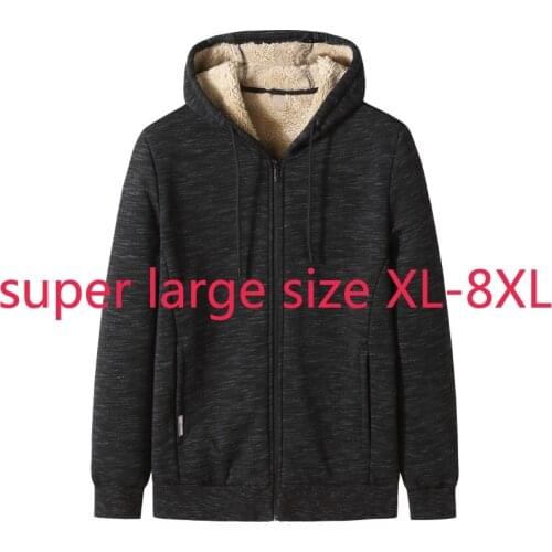 2020 New Arrival Super Large Warm Winter Thick Men Hooded Knitted Jacket Casual Plus Size XL 2XL 3XL 4XL 5XL 6XL 7XL 8XL