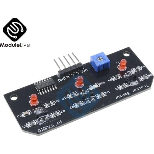 3CH 3Channel 3-CH Infrared Line Track Sensor Module Trio Detector Output TCRT5000 DC 5V 10mm Distance For Arduino AVR ARM Board