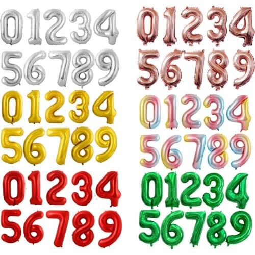 40inch Big Foil Number Balloons Birthday Balloons Helium Happy Birthday Party Decorations Kids Toy Figures Wedding Air Globos