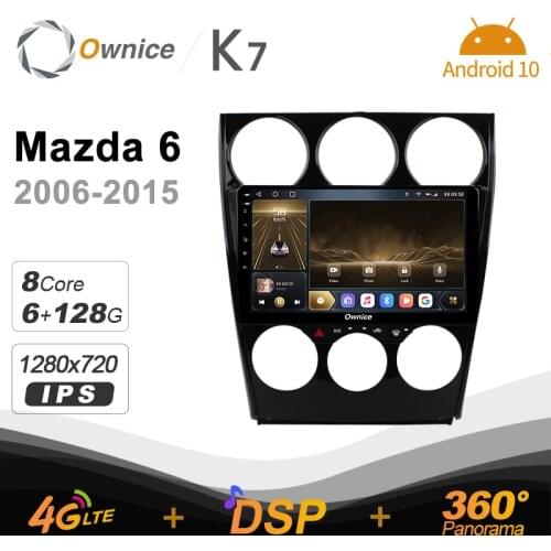 720P K7 6G+128G 720P Android 10.0 Car Radio for Mazda 6 2006 - 2015 GPS 2din 4G LTE 5G Wifi autoradio 360 SPDIF 1280*720