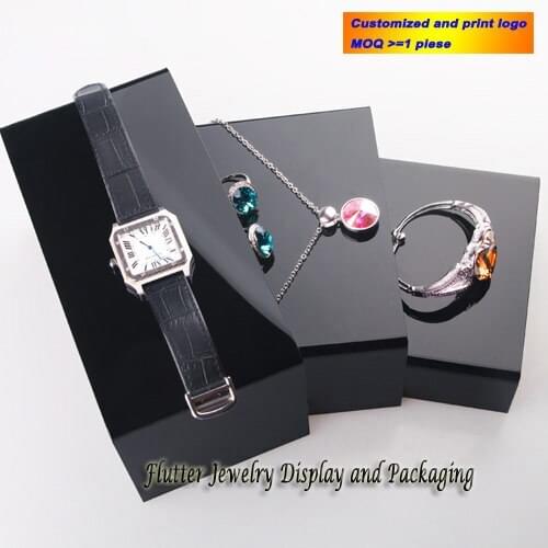 Acrylic Jewelry Display Stand Watch Holder Shelf Desktop for Necklace Bracelet Ring Earring Display 3mm Thickness