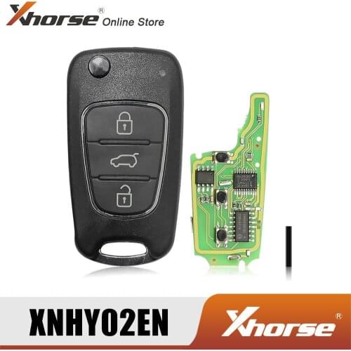 XHORSE XNHY02EN Wireless Universal Remote Key for HYUNDAI Flip 3 Buttons Remotes for VVDI Key Tool English Version