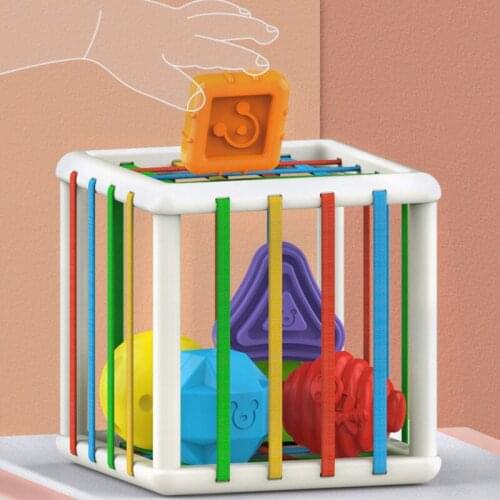 Colorful Shape Sorting Baby Toy Geometry Learning Matching Sorting Cube Box Didactic Classic Toys Gift for Toddlers Baby Kids