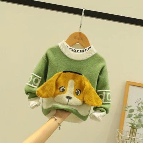 Children Boys Girls Sweaters Clothes Baby Toddler christmas Sweater Terry cute Coats Child Thicken Tops Wool Pullovers Autumn