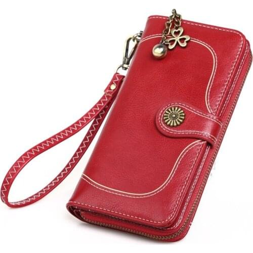 Long Wallet PU Men Women Bag National Style Purse Zipper Credit Card Money Holder Bags Portfel 2019 Affordable Luxury Fashion