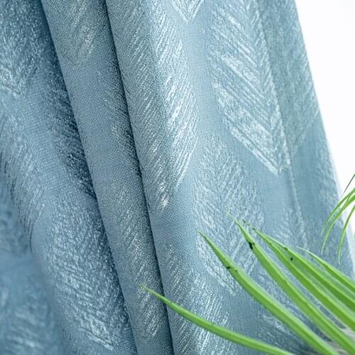 Schuth Leaf Double-sided Jacquard Curtains Shading Custom Light Luxury Modren Curtains For Living Room Bedroom Dining Room