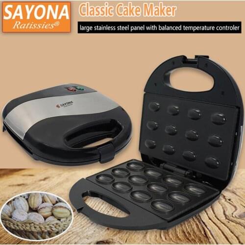 Electric Walnut Cake Maker Automatic Mini Nut Waffle Bread Baking Machine Bakeware Sandwich Iron Toaster Breakfast Pan Oven 220V