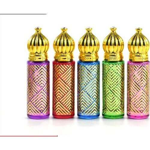 FMX21 Portable 8ML Color Hot Stamping Roll-on Glass Essential Oil Bottle 100PCS/LOT