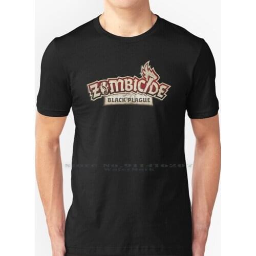 Zombicide Black Plague T Shirt 100% Pure Cotton Zombicide Zombie Movie Walking Dead Zombicide Black Plague Goth Scary Board
