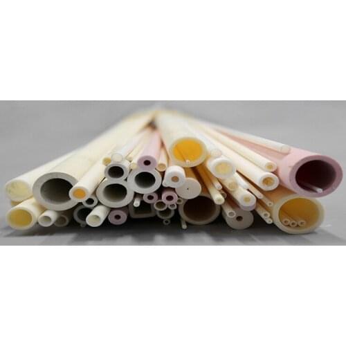 Single Hole 99 Alumina Ceramic Tube Corundum Tube 300mm Length