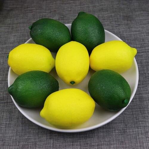 20Pcs Artificial Lemon And Lime Simulation Lemon For Home Kitchen Party Decoration Fake Foam Fruit Party Wedding Decoration