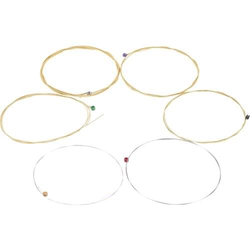 Orphee Guitar Electric Guitar String Set (.010-.047) Ultra Light Rally Rainbow Color Folk Guitar String