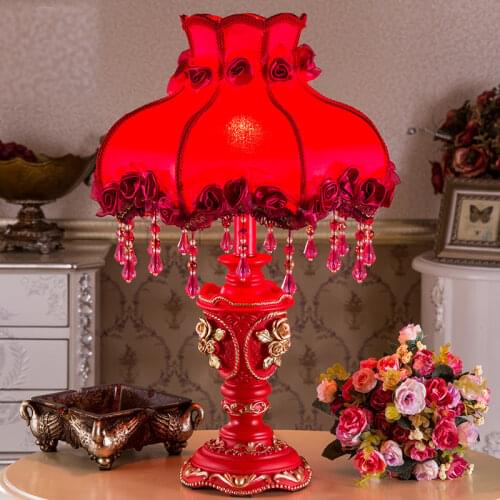 Wedding Lamp Table Wedding Room Bedside Lamp Wedding Lamp Creative Romantic Red Long Light Bedroom Warm Lamp Table
