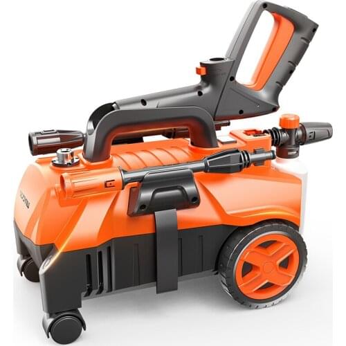 High Pressure Washer Four-wheel Horizontal 1400W High Pressure Car Washer Home Use 220V High-power Washing Machine Cleaning Tool