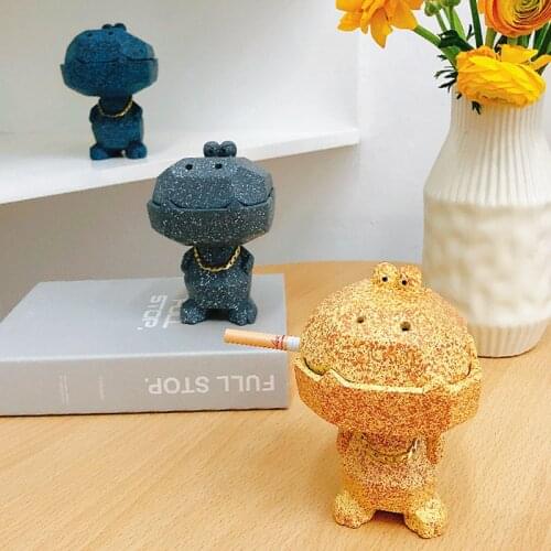 Cartoon Crocodile Ashtray Luxury Resin Cute Animal Living Room Bedroom Decoration Crafts Creative Home Decorations