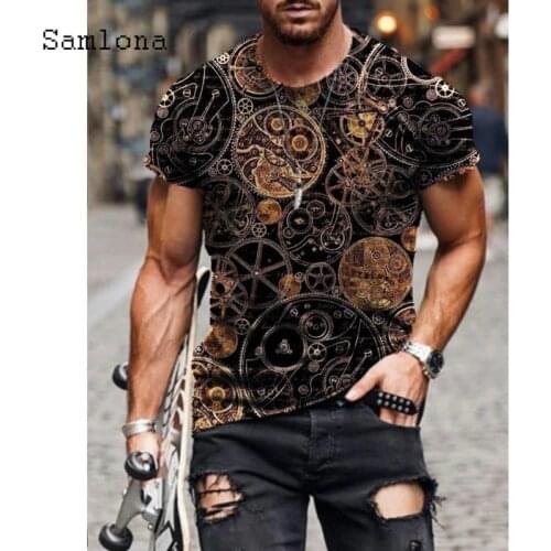 2021 Summer New Fashion 3D Print Tops Streetwear Mens T-shirt Masculinas Casual Pullovers Plus Size 5xl 6xl Men Tees Clothing