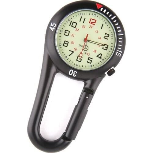 Outdoor Carabiner Fluorescent Watches Backpack Buckle Rock Climbing Hook Luminous Watch-Face