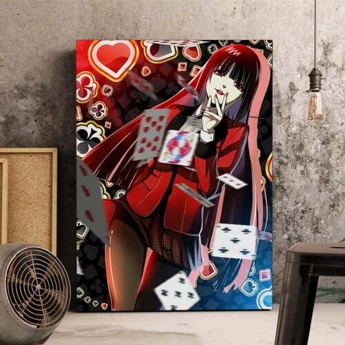 Home Decor Jabami Yumeko Kakegurui Gambaling Wall Art Canvas Paintings Pictures Hd Prints Modern Poster Bedroom Modular No Frame