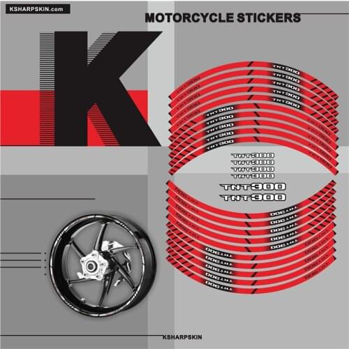 NEW Motorcycle tyre sign decoration sticker inner rim reflective decals fit BENELLI TNT300