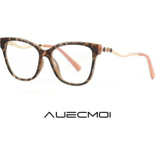 Retro Fashion Cat Eye TR90 Glasses Women Ladies Myopia Prescription Anti Blue Light Blocking Eyeglasses Frames Optical Eyewear