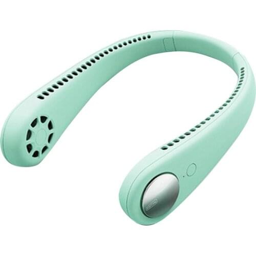 Wearable Lazy Sports Halter Fan Mini Hanging Neck Fan USB Rechargeable Cover Halter Sports Fan Air Cooler Outdoor
